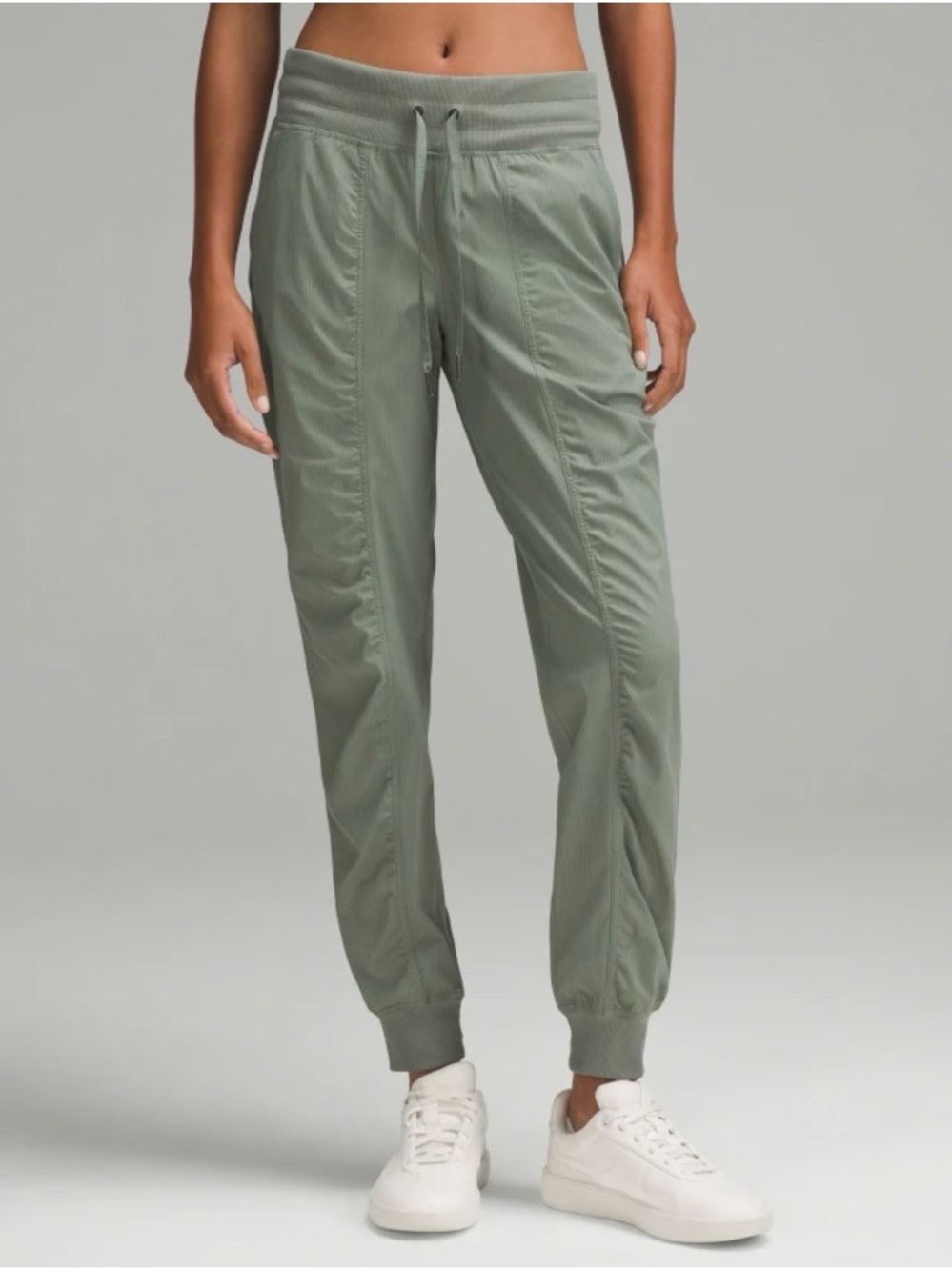 Lululemon dance studio light, green olive track pants